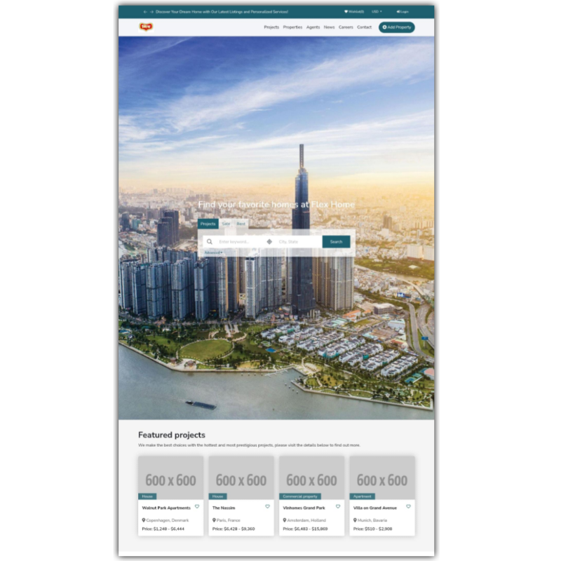 Real estate website 01